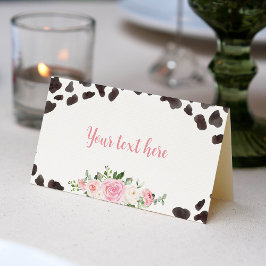 Cartão De Mesa Placa de Festa de aniversário de Vaca