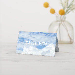 CARTÃO DE MESA PLACA DE FOTOGRAFIA DE NUVEM AZUL