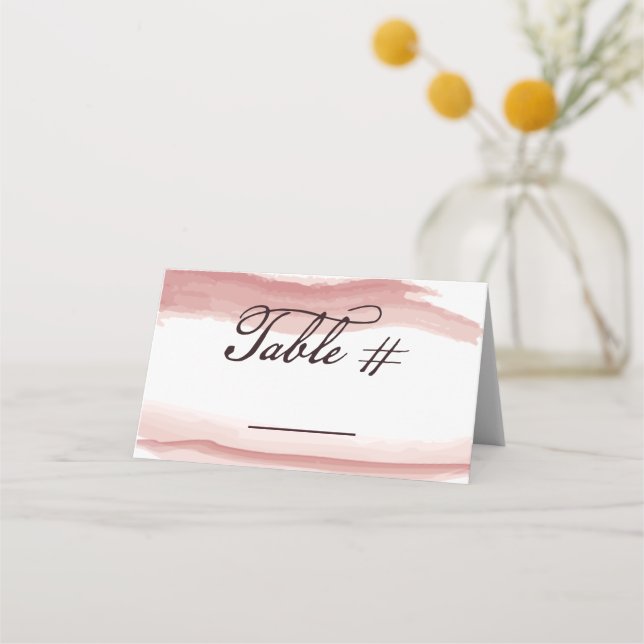 Cartão De Mesa Placa de Local de mesa Número Dobrado (Frente)