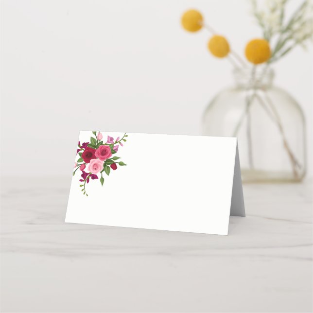 Cartão De Mesa Placa de Local de Nome Dobrado (Frente)