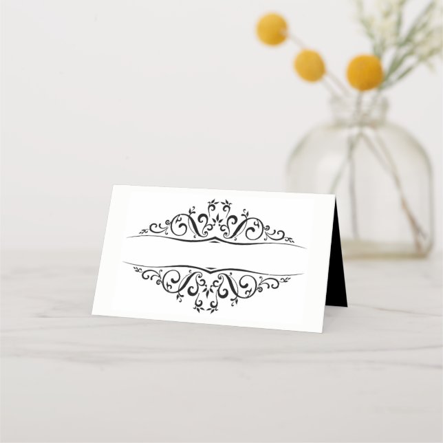 Cartão De Mesa Placa de Local de Nome Dobrado (Frente)