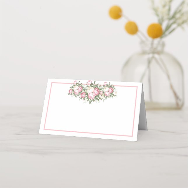 Cartão De Mesa Placa de Local de Nome Dobrado (Frente)