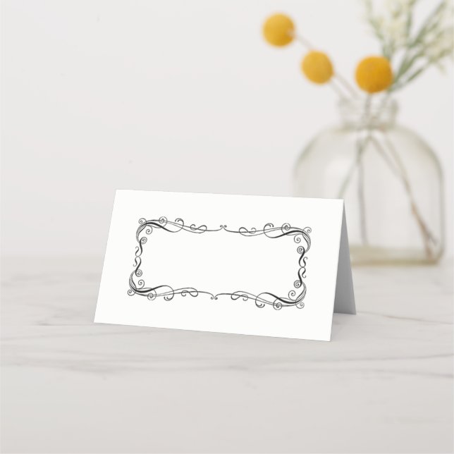 Cartão De Mesa Placa de Local de Nome Dobrado (Frente)