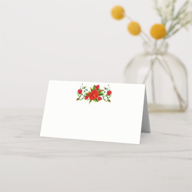 Cartão De Mesa Placa de Local de Nome Dobrado (Frente)