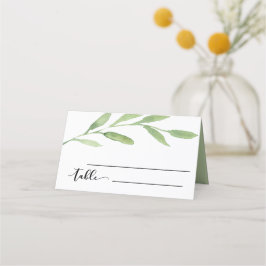 Cartão De Mesa Placa de Local de Recepção de casamento de Aquarel