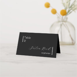 Cartão De Mesa Placa de local minimalista moderna dobrada