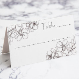 Cartão De Mesa Placa de lugar dobrada de arte em linhas planas br