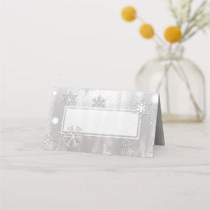 Cartão De Mesa Placa de lugar dobrada de Casamento no inverno pra