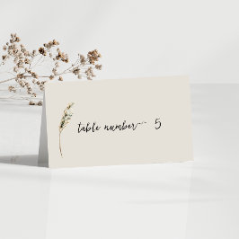 Cartão De Mesa Placa de Número da Tabela de Cinzas Elegante Simpl