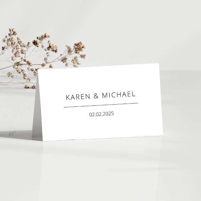 Cartão De Mesa Placa de Número de Tabela Elegante Simples (Criador carregado)