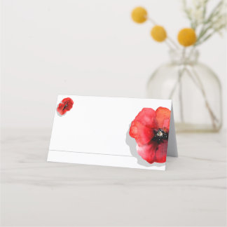 Cartão De Mesa Placa de qualidade de papoila vermelha