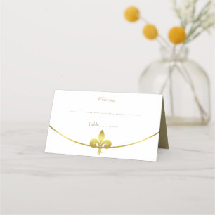 Cartão De Mesa Placa de Recepção de casamento Fleur de Lis