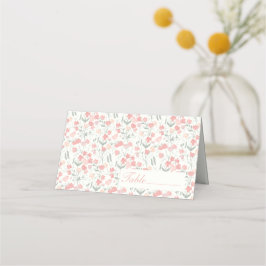 Cartão De Mesa Placa de reposição de flores de ervilha doce, rosa