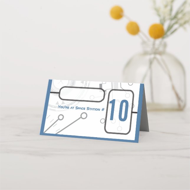 Cartão De Mesa Placa de seleção de Mesas de Bar SCI-FI Bat Mitzva (Frente)