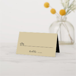Cartão De Mesa Placa de Trenação de Casamento Sombras de Golds e