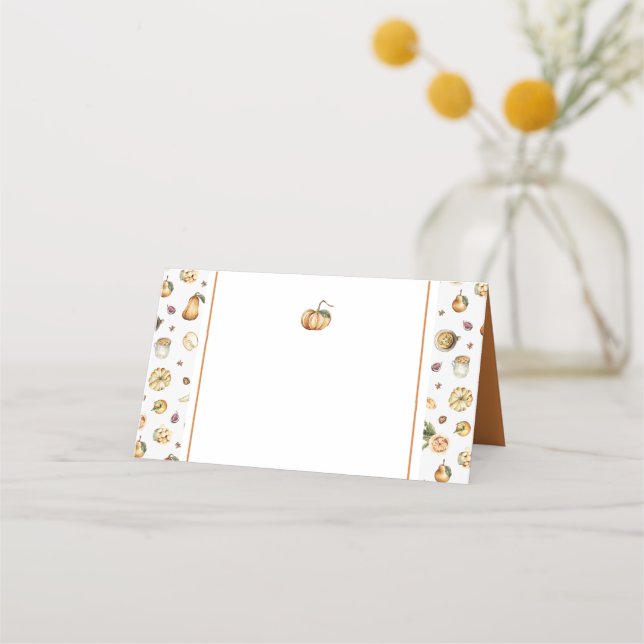 Cartão De Mesa Placa Pumpkin Place (Frente)