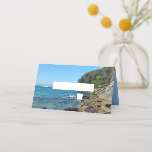 Cartão De Mesa Placa Rocky Beach Wedding Place
