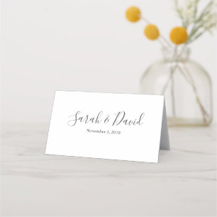 Cartão De Mesa Placas de Casamento de Elegância Simples