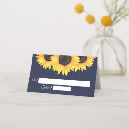 Cartão De Mesa Placas De Casamento De Girassóis
