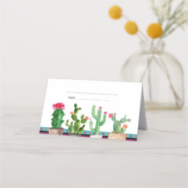 Cartão De Mesa Placas de Chá para Casais Floral Fiesta Cactus
