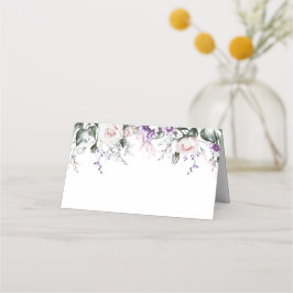 Cartão De Mesa Placas de flores silvestres roxas roxas roxas