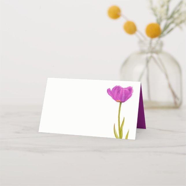 Cartão De Mesa Placas de lugar para convidados de tulipa de tulip (Frente)