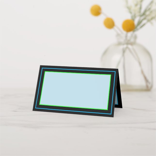 Cartão De Mesa Placas de Luz Azul Simples (Frente)