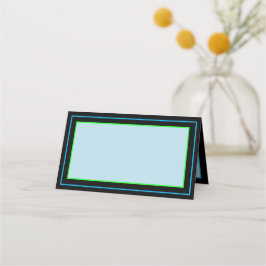 Cartão De Mesa Placas de Luz Azul Simples