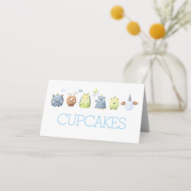 Cartão De Mesa Placas de tenda de Comida monstro, configuração de (Frente)