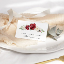 Cartão De Mesa Placas florais florais de Watercolor