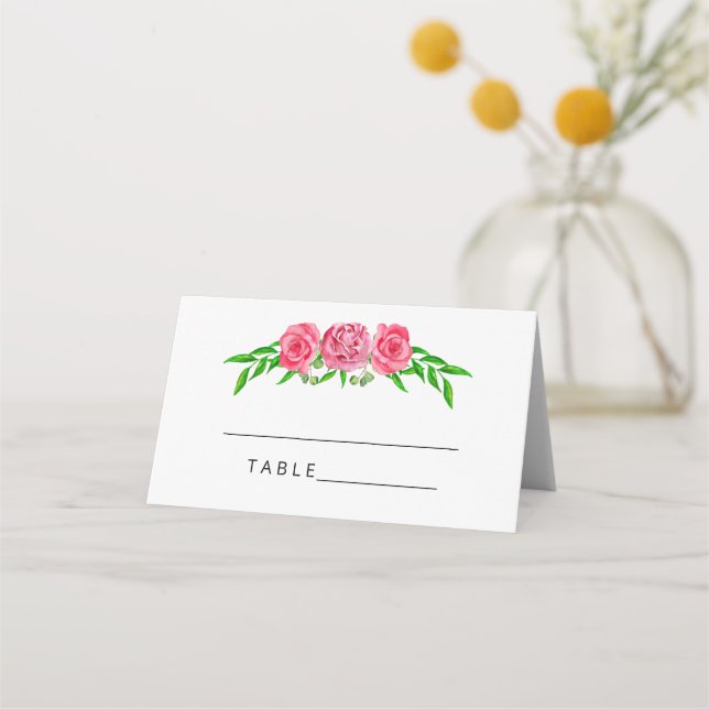 Cartão De Mesa Placas florais para casamentos (Frente)