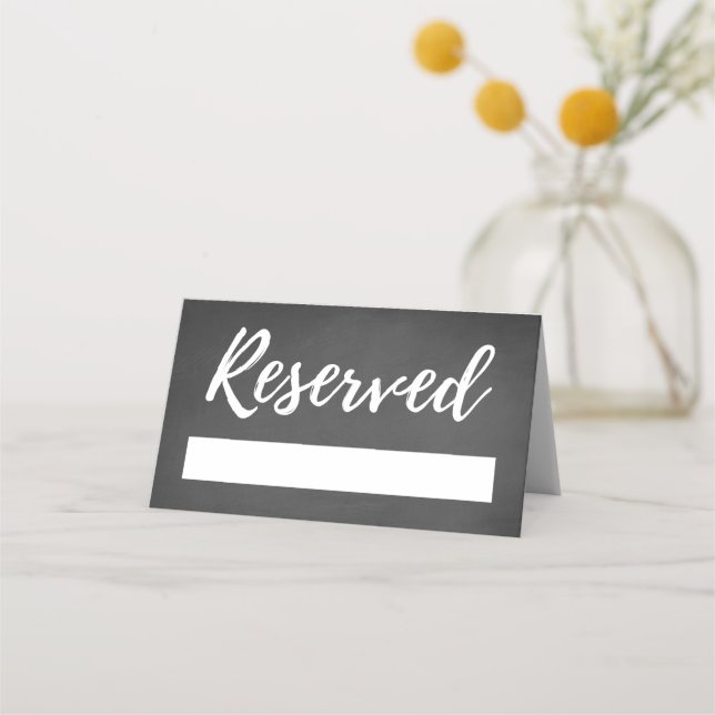 Cartão De Mesa Placas Rustic de Casamento de Bancos Reservados (Frente)