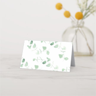 Cartão De Mesa Placas Watercolor Eucalyptus Greeneryptus
