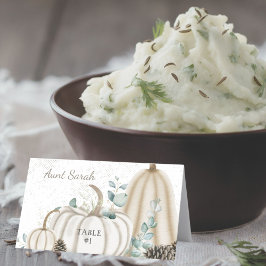 Cartão De Mesa Placecards de abóbora de abóbora russa