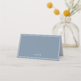 Cartão De Mesa Platzkarte Doppelseitig Hochzeit Dusty Blue 01