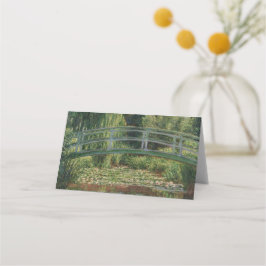 Cartão De Mesa Ponte Japonesa de Monet e Lagoa de Nenúfares