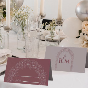 Cartão De Mesa Porta Vermelha Simples de Casamento
