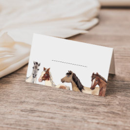 Cartão De Mesa Preencher Cavalo