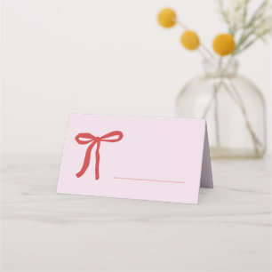 Cartão De Mesa Preenchimento Minimalista do Arco Vermelho Rosa