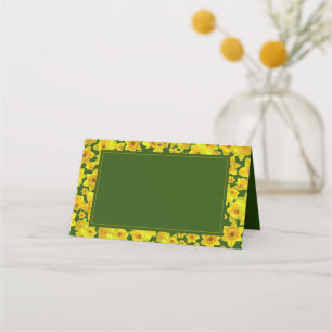 Cartão De Mesa Primavera Amarelo Daffodil - Casamento