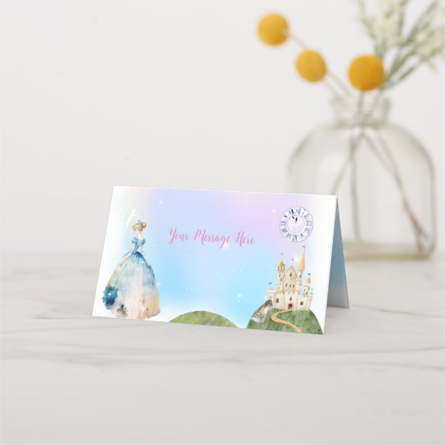 Cartão De Mesa Princesa Birthday Kids (Frente)