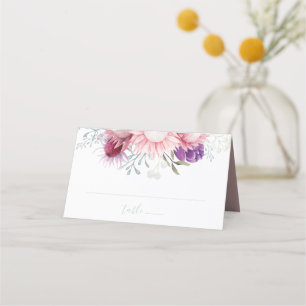 Cartão De Mesa Protea Boho Botânica, Rei Rosa
