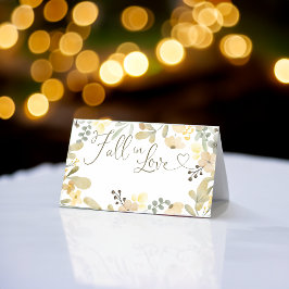 Cartão De Mesa Queda no amor Boho floral chá de panela chic outon