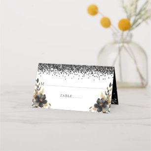 Cartão De Mesa Quinceañera Personalizada Dourada de luxo