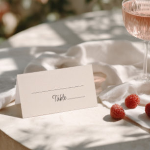 Cartão De Mesa Quirky Handwrite Wedding