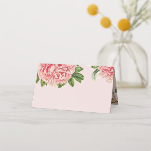 Cartão De Mesa RECEPÇÃO DE CASAMENTO, cor-de-rosa, flor de pénia
