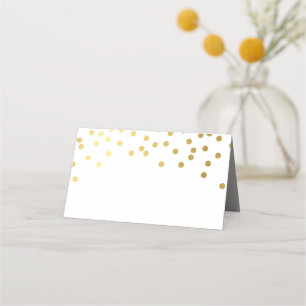 Cartão De Mesa RECEPÇÃO DE CASAMENTO de pontos de ouro simples e