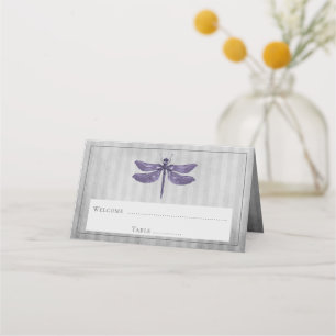 Cartão De Mesa Recepção de Dragonfly Roxa