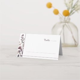 Cartão De Mesa Red Blush Floral Wedding Elegant