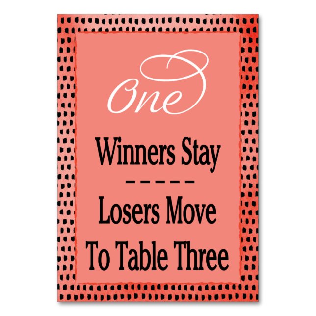 Cartão de Mesa Red Bunco Clássico de Cereja Modern (Frente)